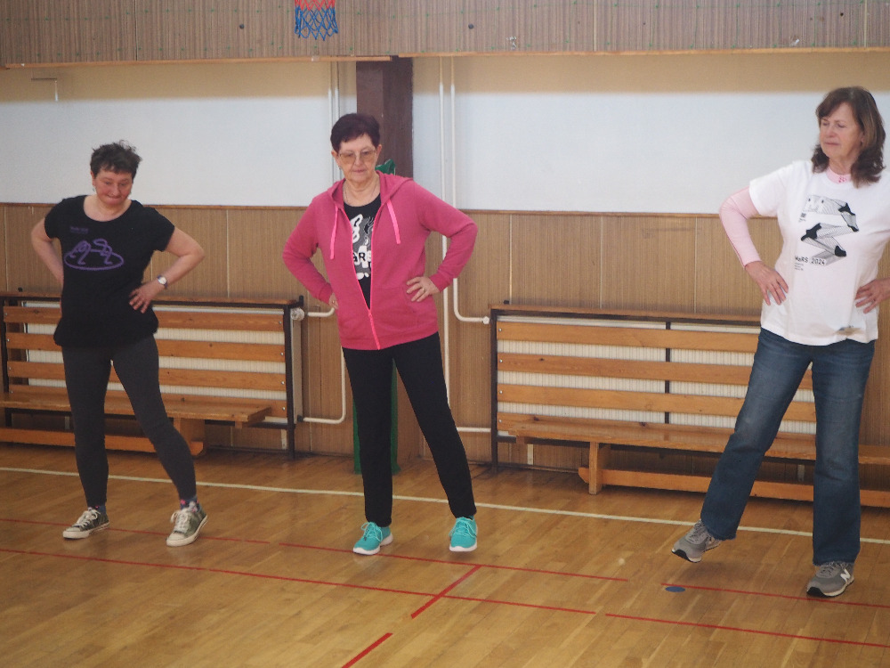 Momentka při cvičení